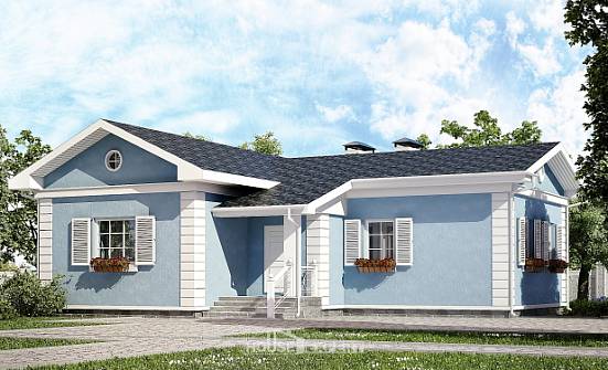 090-004-П Проект одноэтажного дома, недорогой домик из бризолита Нефтекумск | Проекты домов от House Expert
