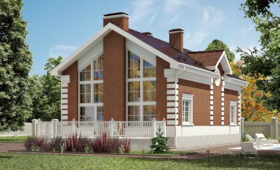 160-009-П Проект двухэтажного дома мансардой, современный домик из теплоблока Нефтекумск | Проекты домов от House Expert