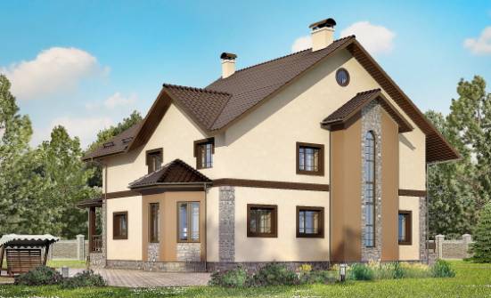 265-003-Л Проект двухэтажного дома, большой дом из теплоблока Буденновск | Проекты домов от House Expert