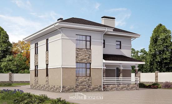 150-014-П Проект двухэтажного дома, классический дом из арболита Ессентуки | Проекты домов от House Expert