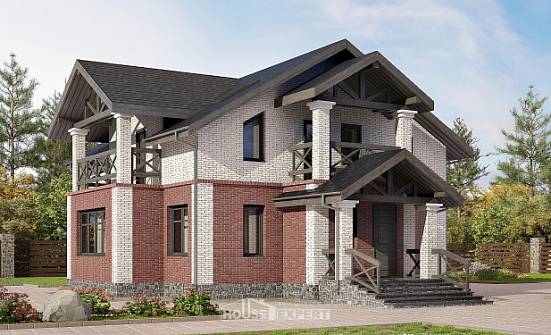 160-014-Л Проект двухэтажного дома, современный домик из газобетона Ставрополь | Проекты домов от House Expert