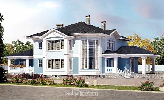 620-001-П Проект трехэтажного дома, гараж, уютный дом из керамзитобетонных блоков Минеральные Воды | Проекты домов от House Expert