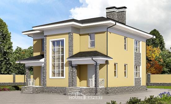 155-011-Л Проект двухэтажного дома, красивый домик из теплоблока Светлоград | Проекты домов от House Expert