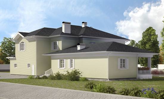 410-002-Л Проект двухэтажного дома, гараж, большой загородный дом из керамзитобетонных блоков Пятигорск | Проекты домов от House Expert