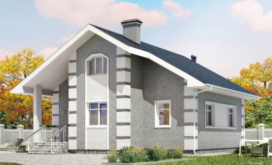 115-001-Л Проект двухэтажного дома с мансардой, классический коттедж из теплоблока Нефтекумск | Проекты домов от House Expert