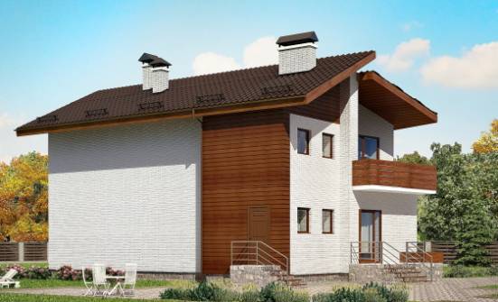 180-009-П Проект двухэтажного дома мансардой, просторный домик из кирпича Невинномысск | Проекты домов от House Expert