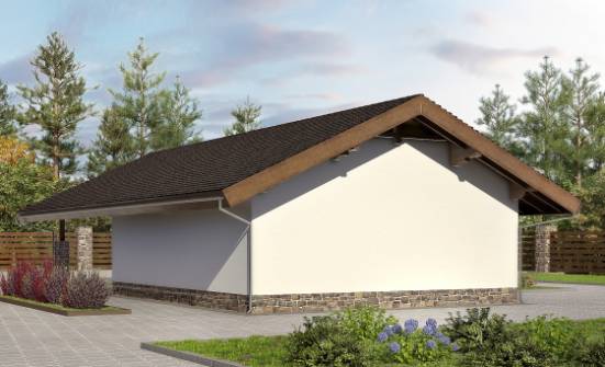 060-005-Л Проект гаража из кирпича Ессентуки | Проекты одноэтажных домов от House Expert