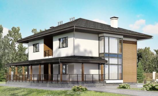 245-001-П Проект двухэтажного дома, классический загородный дом из газосиликатных блоков Ессентуки | Проекты домов от House Expert