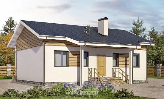 080-004-П Проект одноэтажного дома, простой домик из газобетона Невинномысск | Проекты домов от House Expert