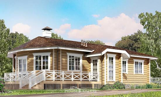 095-001-Л Проект одноэтажного дома, скромный дом из бревен Георгиевск | Проекты домов от House Expert