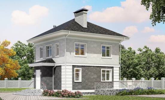 090-003-П Проект двухэтажного дома, бюджетный дом из блока Лермонтов | Проекты домов от House Expert
