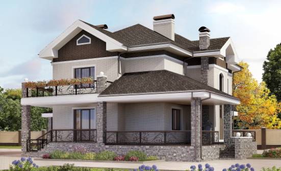 365-001-Л Проект трехэтажного дома, гараж, огромный загородный дом из кирпича Георгиевск | Проекты домов от House Expert