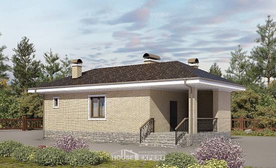 040-002-П Проект бани из теплоблока Зеленокумск | Проекты домов от House Expert