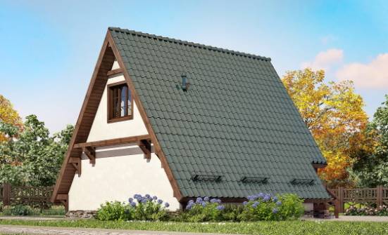 070-003-П Проект двухэтажного дома с мансардным этажом, простой домик из дерева Пятигорск | Проекты домов от House Expert