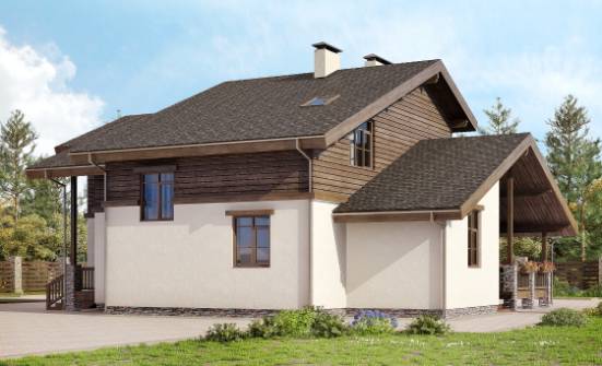 210-006-Л Проект двухэтажного дома с мансардой, простой загородный дом из кирпича Светлоград | Проекты домов от House Expert