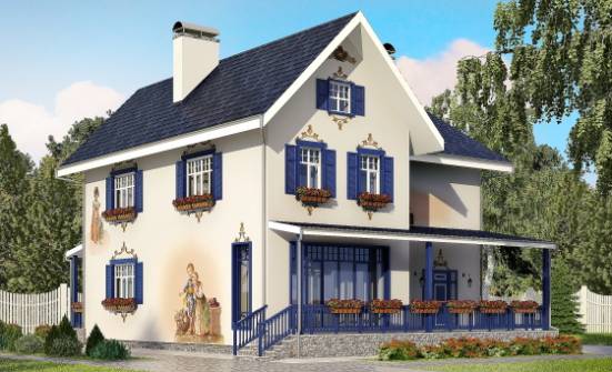 180-003-П Проект двухэтажного дома, бюджетный домик из кирпича Ессентуки | Проекты домов от House Expert