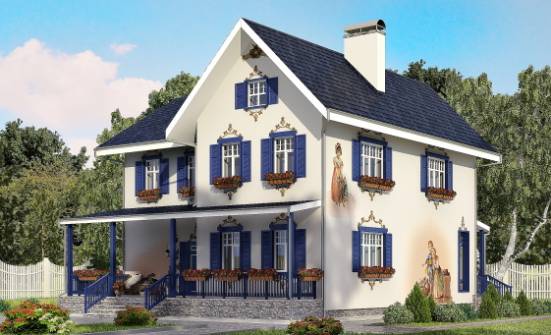 180-003-П Проект двухэтажного дома, бюджетный домик из кирпича Ессентуки | Проекты домов от House Expert