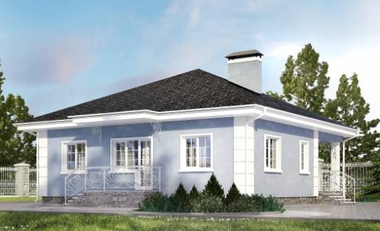 100-001-П Проект одноэтажного дома, бюджетный загородный дом из керамзитобетонных блоков Буденновск | Проекты домов от House Expert
