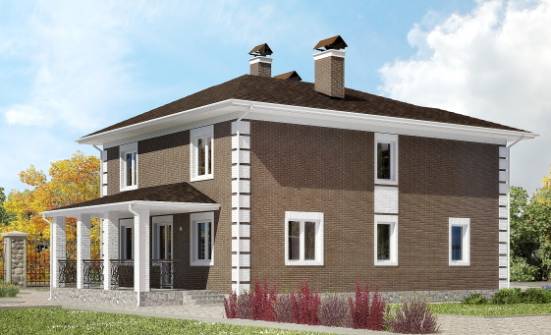 185-002-П Проект двухэтажного дома, доступный загородный дом из теплоблока Минеральные Воды | Проекты домов от House Expert