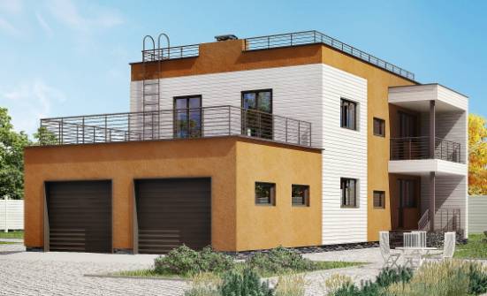 180-012-П Проект двухэтажного дома и гаражом, средний коттедж из кирпича Пятигорск | Проекты домов от House Expert