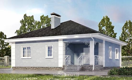 100-001-П Проект одноэтажного дома, бюджетный загородный дом из керамзитобетонных блоков Буденновск | Проекты домов от House Expert