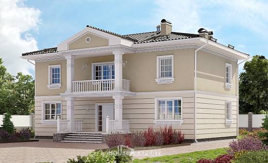210-005-Л Проект двухэтажного дома, классический дом из керамзитобетонных блоков Зеленокумск | Проекты домов от House Expert