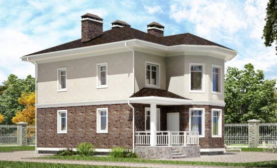 120-001-Л Проект трехэтажного дома, доступный дом из твинблока Невинномысск | Проекты домов от House Expert
