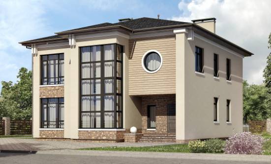 300-005-Л Проект двухэтажного дома, большой коттедж из кирпича Светлоград | Проекты домов от House Expert