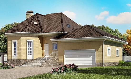 400-001-П Проект трехэтажного дома с мансардой, гараж, большой домик из арболита Буденновск | Проекты домов от House Expert