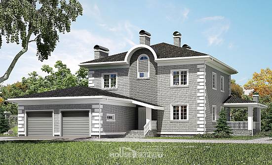 245-004-Л Проект двухэтажного дома, гараж, средний дом из кирпича Лермонтов | Проекты домов от House Expert
