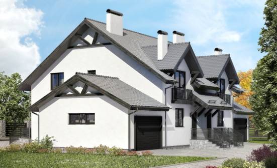 290-003-П Проект двухэтажного дома мансардой, огромный домик из арболита Железноводск | Проекты домов от House Expert