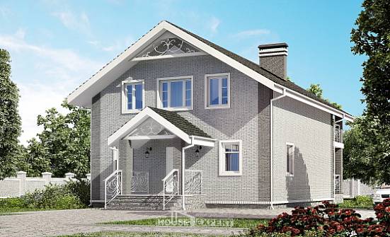 150-007-П Проект двухэтажного дома с мансардой, красивый домик из газосиликатных блоков Ставрополь | Проекты домов от House Expert