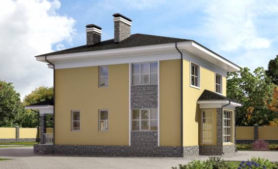155-011-Л Проект двухэтажного дома, красивый домик из теплоблока Светлоград | Проекты домов от House Expert