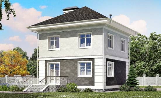090-003-П Проект двухэтажного дома, бюджетный дом из блока Лермонтов | Проекты домов от House Expert