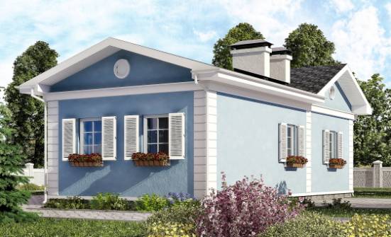 090-004-П Проект одноэтажного дома, недорогой домик из бризолита Нефтекумск | Проекты домов от House Expert