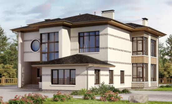 345-001-П Проект двухэтажного дома, современный домик из теплоблока Невинномысск | Проекты домов от House Expert