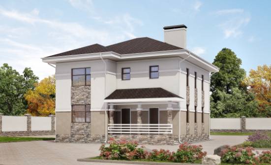 150-014-П Проект двухэтажного дома, классический дом из арболита Ессентуки | Проекты домов от House Expert