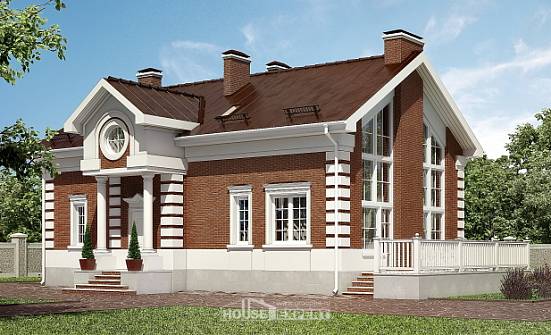 160-009-П Проект двухэтажного дома мансардой, современный домик из теплоблока Нефтекумск | Проекты домов от House Expert