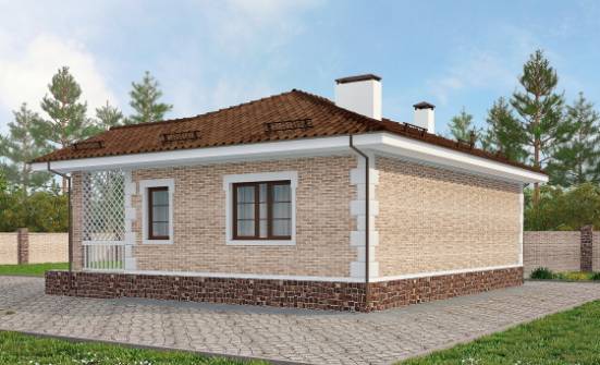 065-002-П Проект бани из кирпича Кисловодск | Проекты одноэтажных домов от House Expert