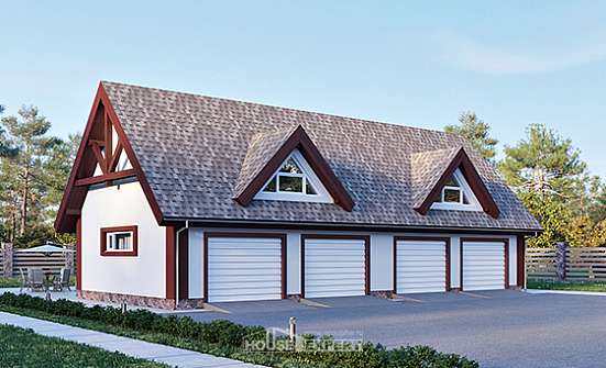 145-002-Л Проект гаража из керамзитобетонных блоков Светлоград | Проекты домов от House Expert