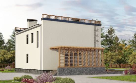 215-002-Л Проект двухэтажного дома, современный домик из бризолита Георгиевск | Проекты домов от House Expert