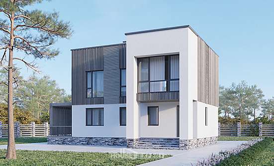 150-017-П Проект двухэтажного дома, бюджетный загородный дом из теплоблока Невинномысск | Проекты домов от House Expert