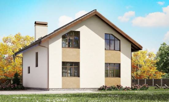 170-002-П Проект двухэтажного дома мансардой, современный домик из керамзитобетонных блоков Буденновск | Проекты домов от House Expert