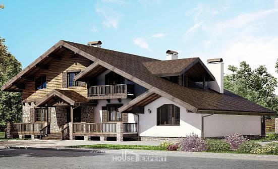 320-002-П Проект двухэтажного дома мансардой, большой коттедж из кирпича Ессентуки | Проекты домов от House Expert