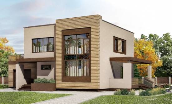 220-003-Л Проект двухэтажного дома, гараж, современный загородный дом из бризолита Георгиевск | Проекты домов от House Expert