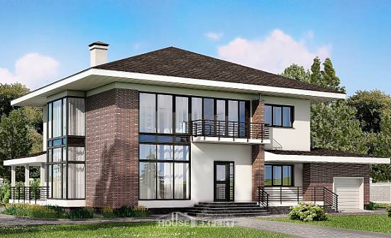 275-002-П Проект двухэтажного дома и гаражом, уютный дом из кирпича Невинномысск | Проекты домов от House Expert