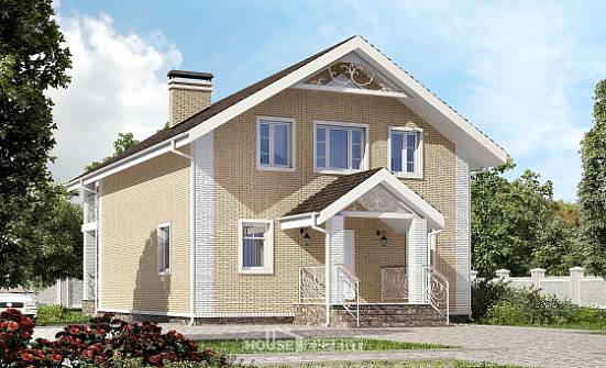 150-007-Л Проект двухэтажного дома с мансардой, уютный домик из блока Нефтекумск | Проекты домов от House Expert