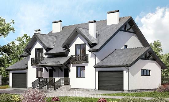 290-003-П Проект двухэтажного дома мансардой, огромный домик из арболита Железноводск | Проекты домов от House Expert
