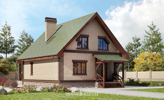 160-011-П Проект двухэтажного дома с мансардой, уютный дом из поризованных блоков Железноводск | Проекты домов от House Expert