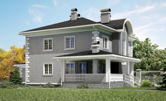 245-004-Л Проект двухэтажного дома, гараж, средний дом из кирпича Лермонтов | Проекты домов от House Expert